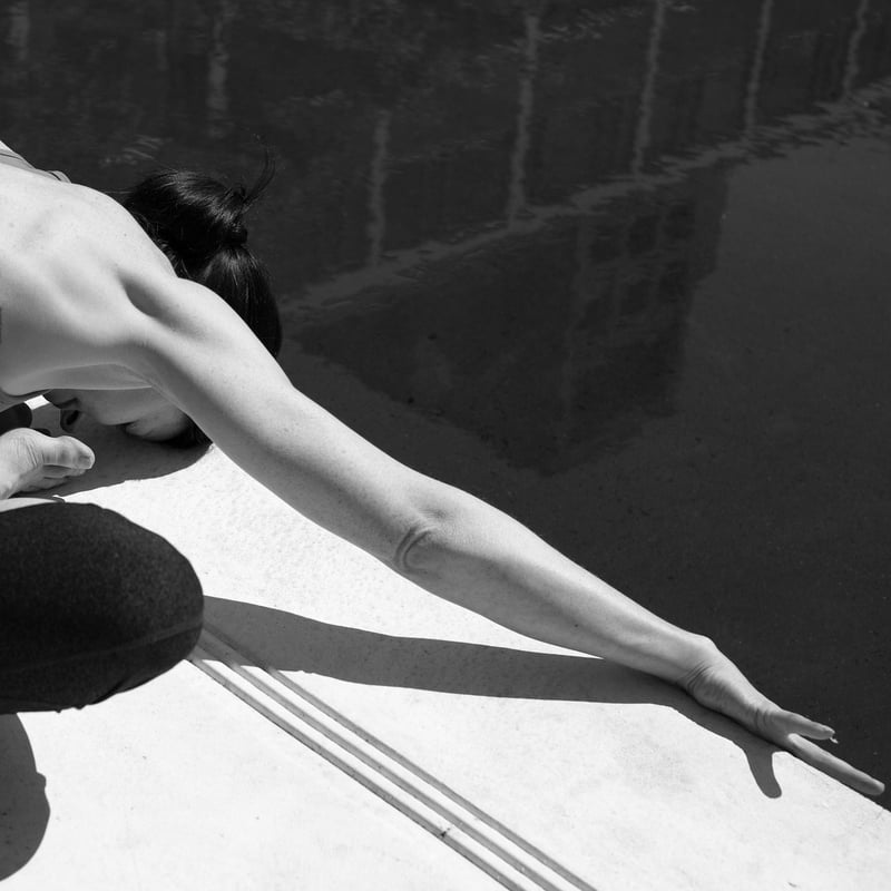 Woman practicing yoga